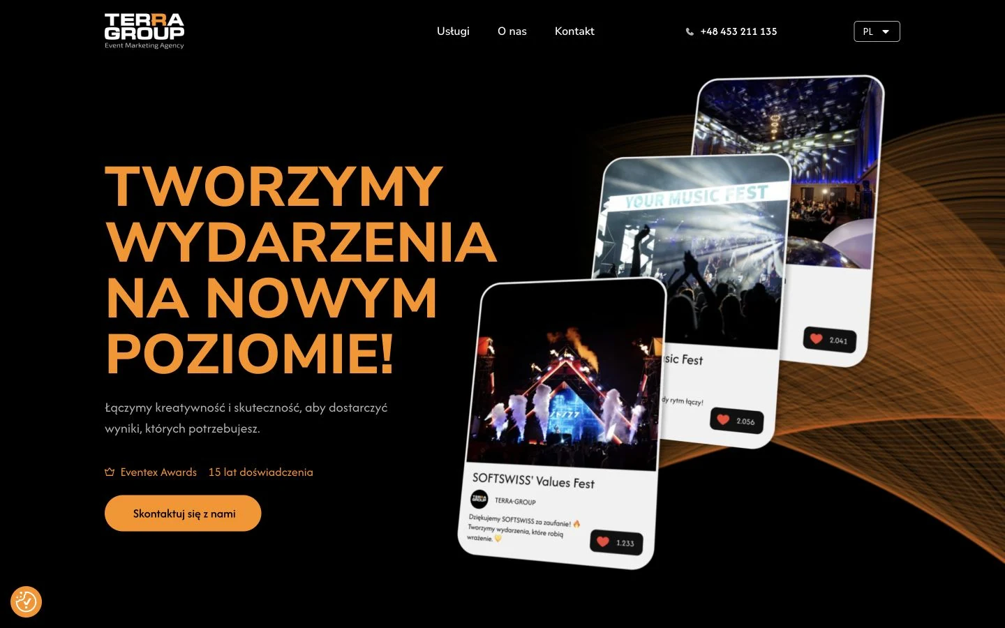 Strona firmowa Terra Group — projekt Cyber Pixel
