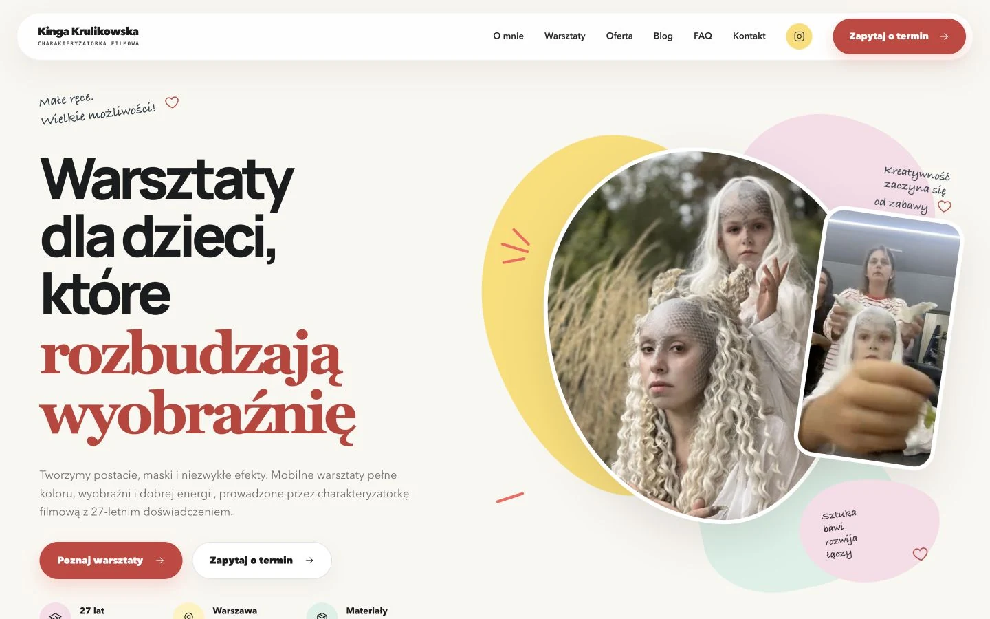 Strona firmowa Warsztaty Krulikowska — projekt Cyber Pixel