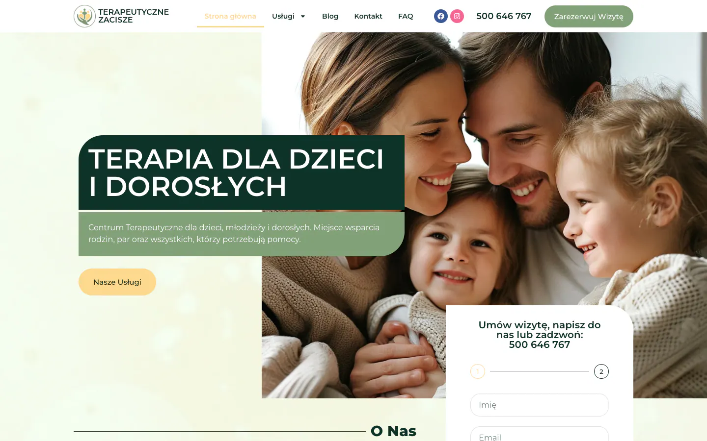 Projekt strony internetowej Terapeutyczne Zacisze wykonany przez Cyber Pixel