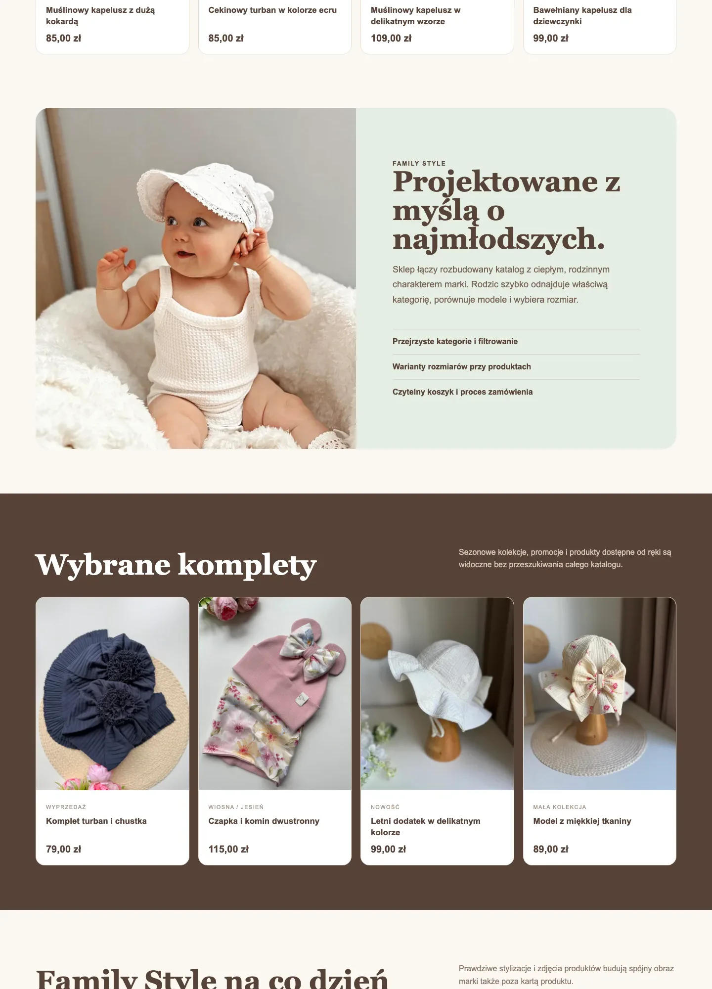 Warstwa wizualna projektu Family Style