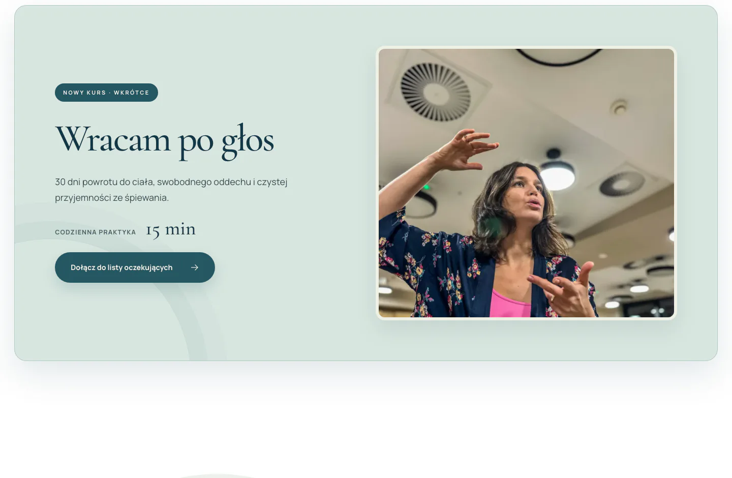 Oferta kursów wokalnych online i produktów Aleksandry Utrackiej-Skoczeń